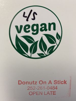 From the box lid at Donutz on a Stick and Ice Cream in Duck