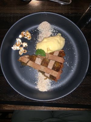 pumpkin & pineapple pie at The 501 Hub in Belize City