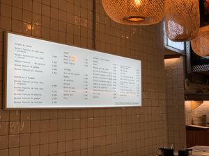 Menu  at Asian Ways in Barcelona