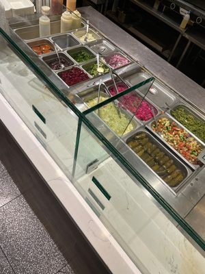 toppings at Hummus Republic in Burbank