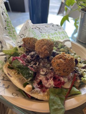 Falafel pita wrap  at Hummus Republic in Burbank