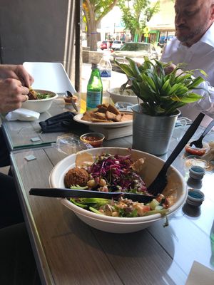 Great vegan options!! Awesome owner! at Hummus Republic in Burbank