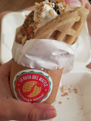 Waffle vegan oreo at La Ruta Del Waffle in Santiago
