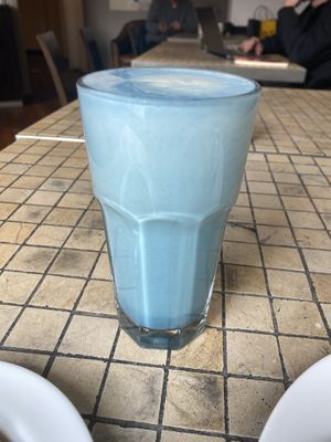 Blue matcha  at M Kaffee in Bielefeld