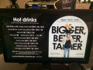 Hot drinks  at Acai Brothers  in Canberra