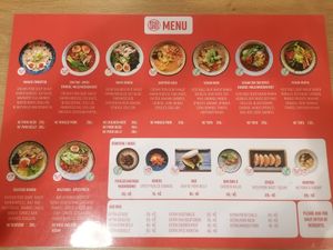 Speisekarte at Miska Ramen Bar in Prague