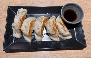 Vegan gyoza  at Miska Ramen Bar in Prague