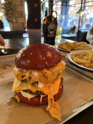 Lightning Jack burger at BrewDog in West London