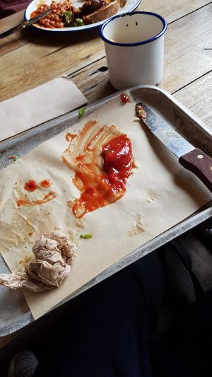 there is a chip hidden in my ketchup at BrewDog in West London