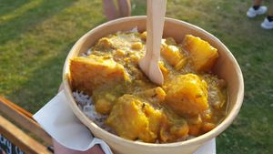 Aloo Chana curry and rice @Hardwick Festival at Mivesi in Newcastle Upon Tyne