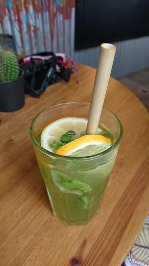Basil lemonade at Umamitu by Papuvege in Lodz