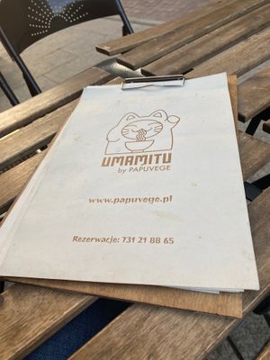 Menu at Umamitu by Papuvege in Lodz