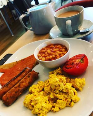 Delicious breakfast at Secret Garden Cafe in Clitheroe