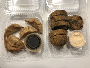 Sushis + dumplings at Ohana Sushi Vegan in Montreal