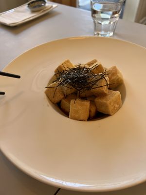 Golden tofu   at Ohana Sushi Vegan in Montreal