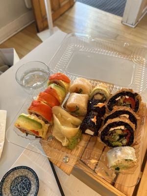 They gave us a takeaway container because we couldn’t finish it. So good.   at Ohana Sushi Vegan in Montreal