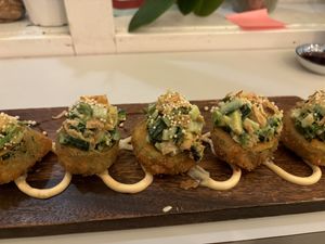 Volcano roll  at Ohana Sushi Vegan in Montreal