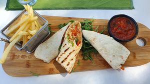 BBQ vege wrap at Oliva in Makarska