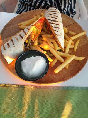 Vegan burrito at Oliva in Makarska