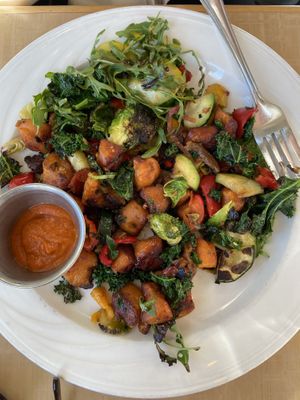 Sweet Potato Gnocchi with no cheese  at Pyramid Bistro in Aspen