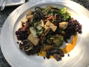 Lemongrass tofu at Pyramid Bistro in Aspen