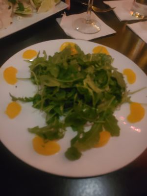 There was 1 halfed tomato in there. This presentation made me stiffle a laugh (this was 2022 or 2023, there is now a new chef) at Mews in Provincetown