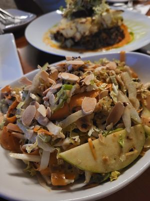 Chili crisp cabbage and apple salad at Mews in Provincetown