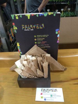 The menu  at Falavela in Crete