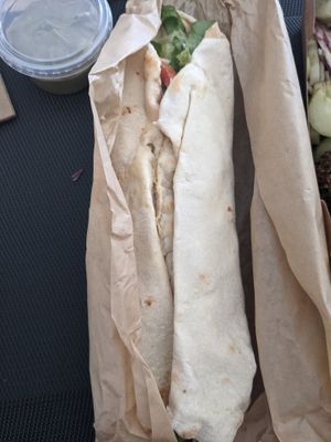 Falafel wrap at Falavela in Crete