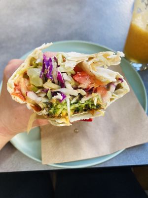 Falafel wrap at Falavela in Crete