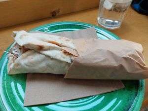 Falafel wrap at Falavela in Crete