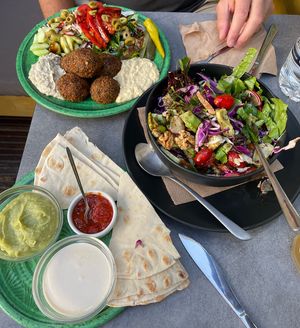 Super yummy food and Vegan  at Falavela in Crete