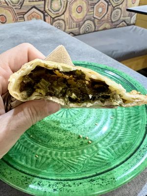 Spinach pie   at Falavela in Crete