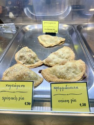 Vegan pies   at Falavela in Crete