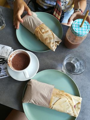 Even the hot chocolate with almond milk at Falavela in Crete