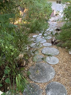 Walking path on property at Floresta Cafe in Delray Beach