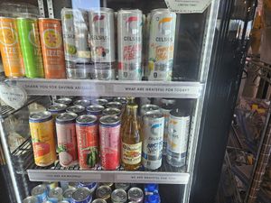 Note the positive messages next to the drinks at Loving Hut - Glendale in Glendale