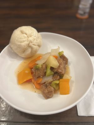 Sweet & sour divine and bun Bao wow!  at Loving Hut - Glendale in Glendale