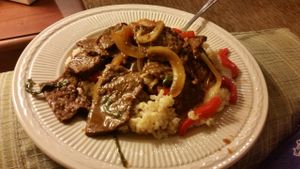 Mongolian Wonder with brown rice at Loving Hut - Glendale in Glendale