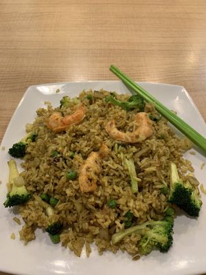 Fried curried rice with mock shrimp at Loving Hut - Glendale in Glendale