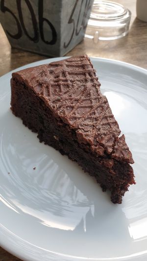 Chocolate cake (very chocolatey and dense) at Der Schafstall in Handeloh
