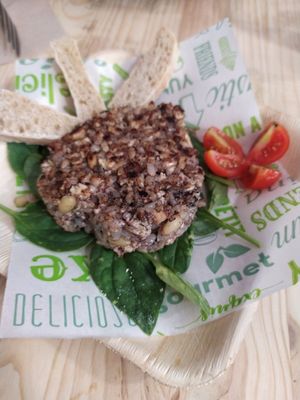 Morcilla vegana at Moniamour in Cuenca