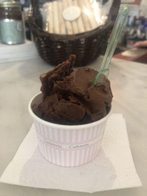 Vegan chocolate ice cream  at Da Noi in San Jose