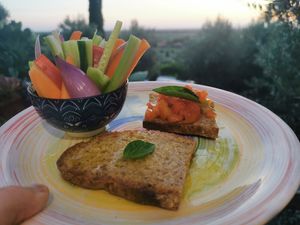 Pinzimonio at La Casa Degli Ulivi in Castagneto Carducci