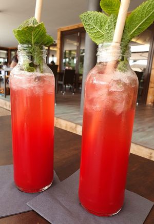 Try the homemade raspberry lime lemonade 😍 at Seehaus in Langenfeld