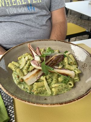 Vegan pesto with Pasta. Absolutely delicious!  at Seminar- und Wellnesshotel Stoos in Morschach