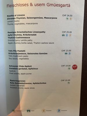 Main courses at Seminar- und Wellnesshotel Stoos in Morschach