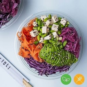 Vegan tofu poke at Olioli - Frederiksborggade in Copenhagen