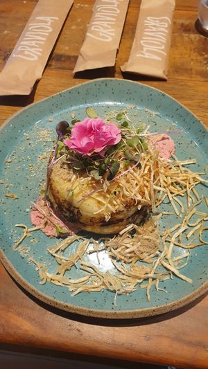 Risotto vegano de champiñones con yuca at Casa Graviola in Brasilia