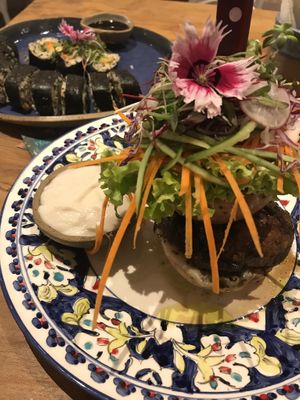 Mushroom hamburger at Casa Graviola in Brasilia